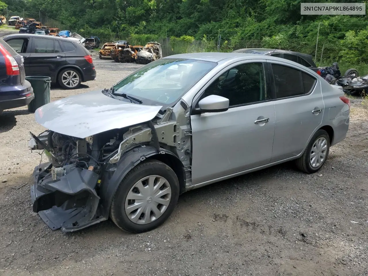 2019 Nissan Versa S VIN: 3N1CN7AP9KL864895 Lot: 60904645