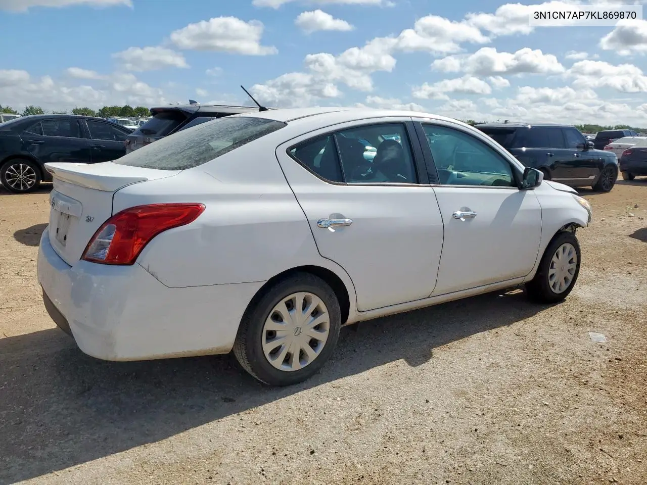 2019 Nissan Versa S VIN: 3N1CN7AP7KL869870 Lot: 62472105