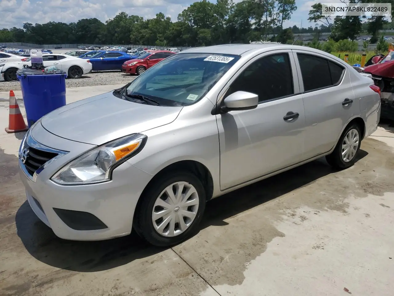 2019 Nissan Versa S VIN: 3N1CN7AP8KL822489 Lot: 62531365