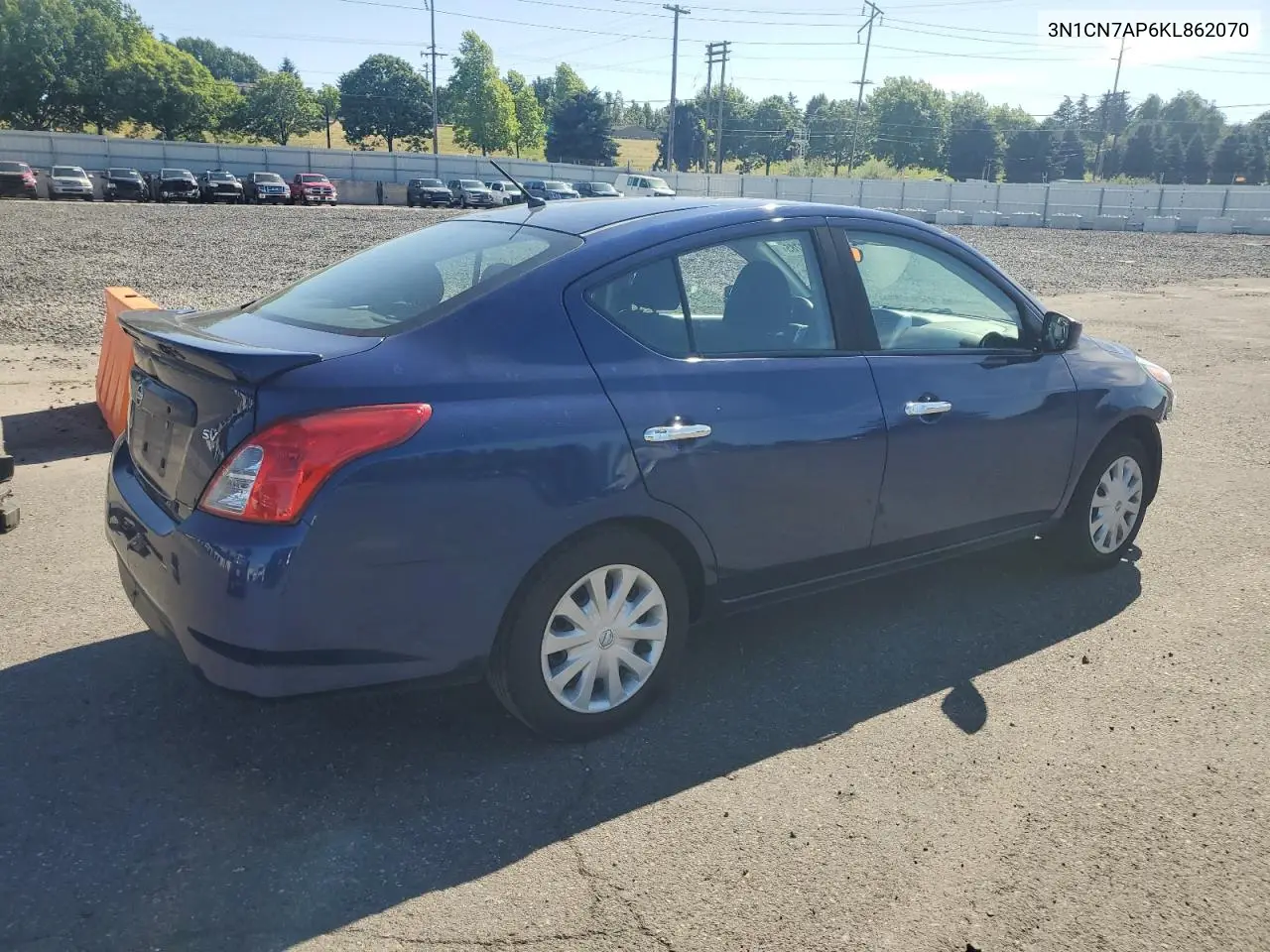 2019 Nissan Versa S VIN: 3N1CN7AP6KL862070 Lot: 63120785