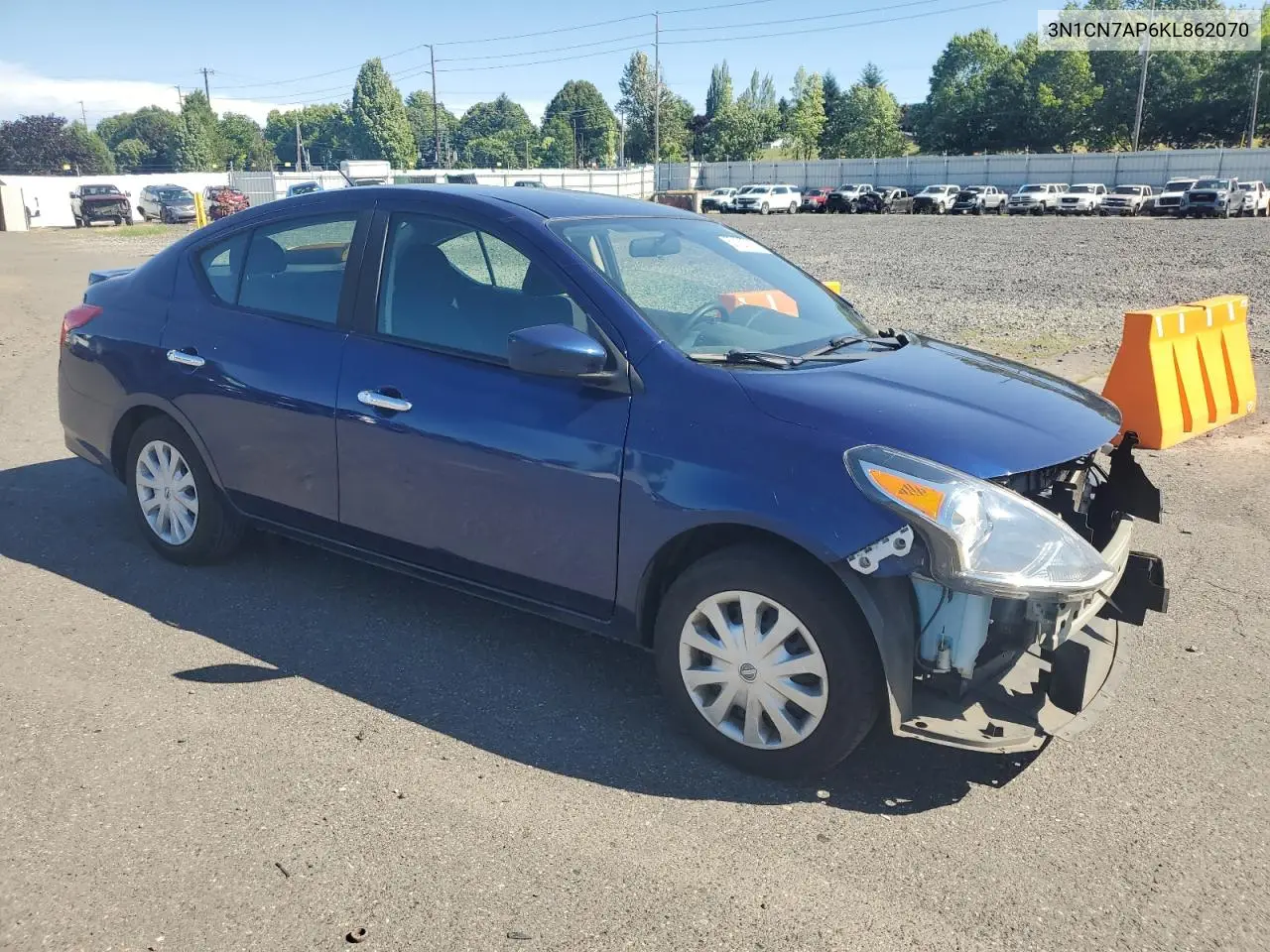 2019 Nissan Versa S VIN: 3N1CN7AP6KL862070 Lot: 63120785