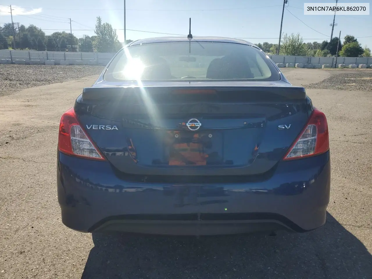 2019 Nissan Versa S VIN: 3N1CN7AP6KL862070 Lot: 63120785