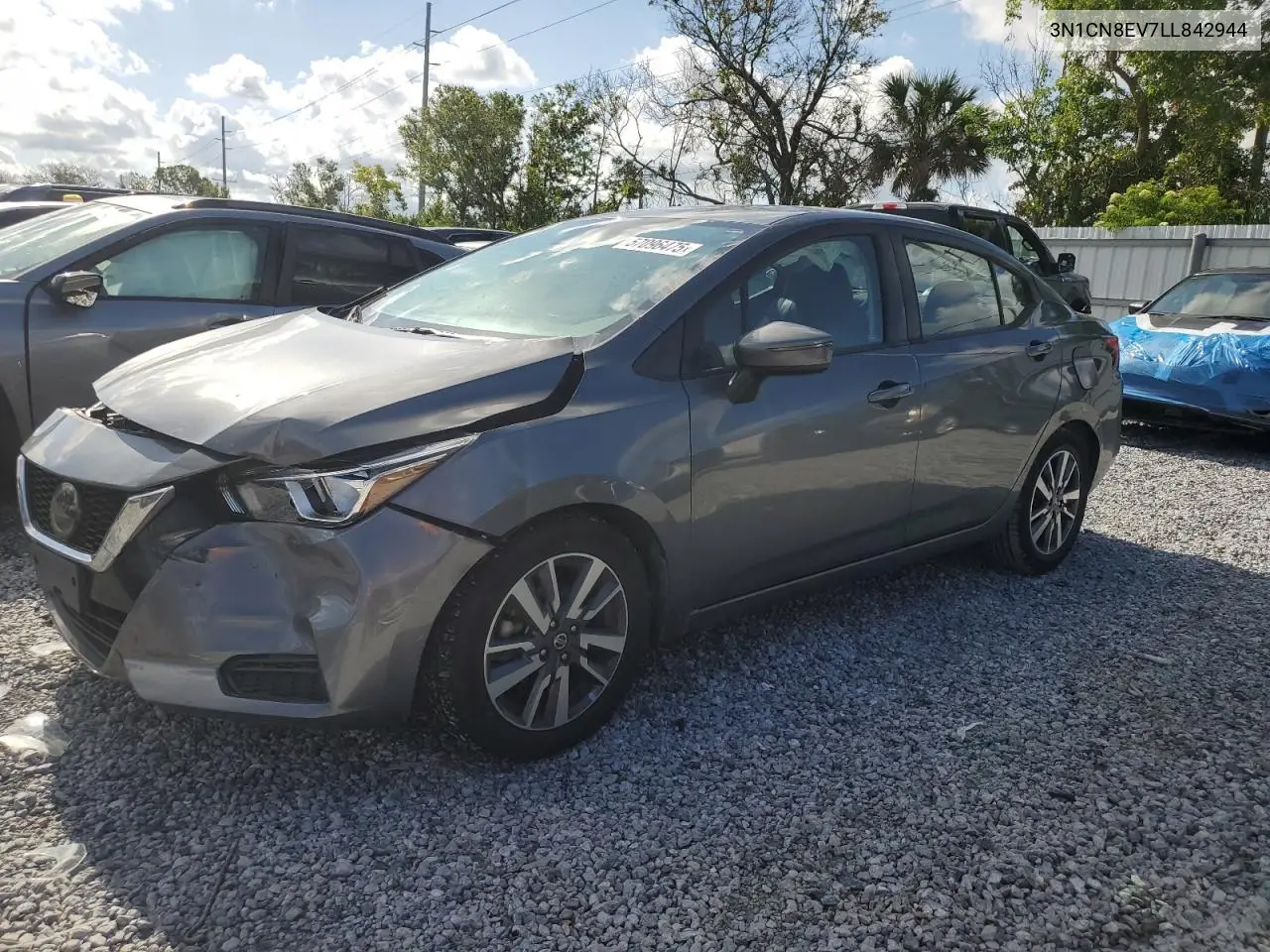 2020 Nissan Versa Sv VIN: 3N1CN8EV7LL842944 Lot: 57096475