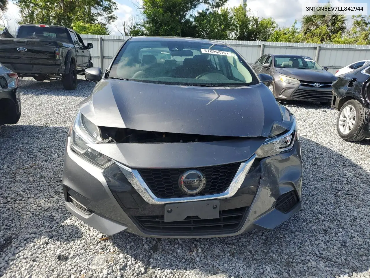 2020 Nissan Versa Sv VIN: 3N1CN8EV7LL842944 Lot: 57096475