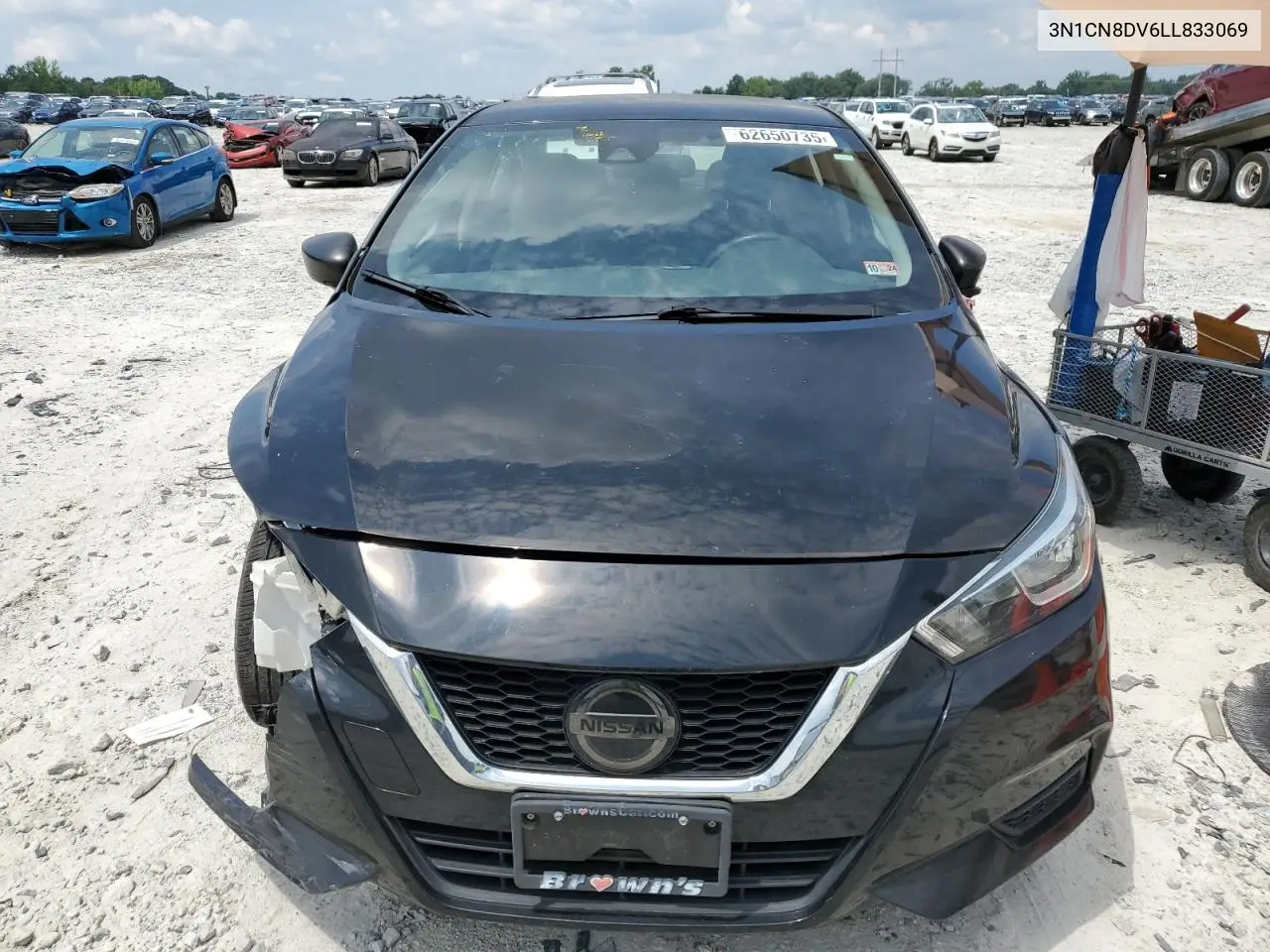 2020 Nissan Versa S VIN: 3N1CN8DV6LL833069 Lot: 62650735