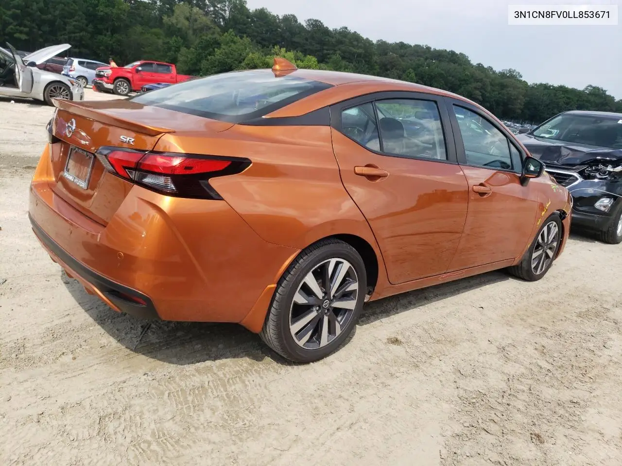 2020 Nissan Versa Sr VIN: 3N1CN8FV0LL853671 Lot: 62666315