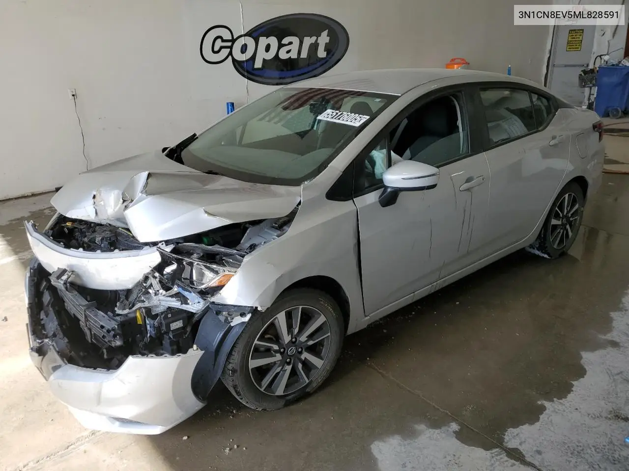 2021 Nissan Versa Sv VIN: 3N1CN8EV5ML828591 Lot: 55176005
