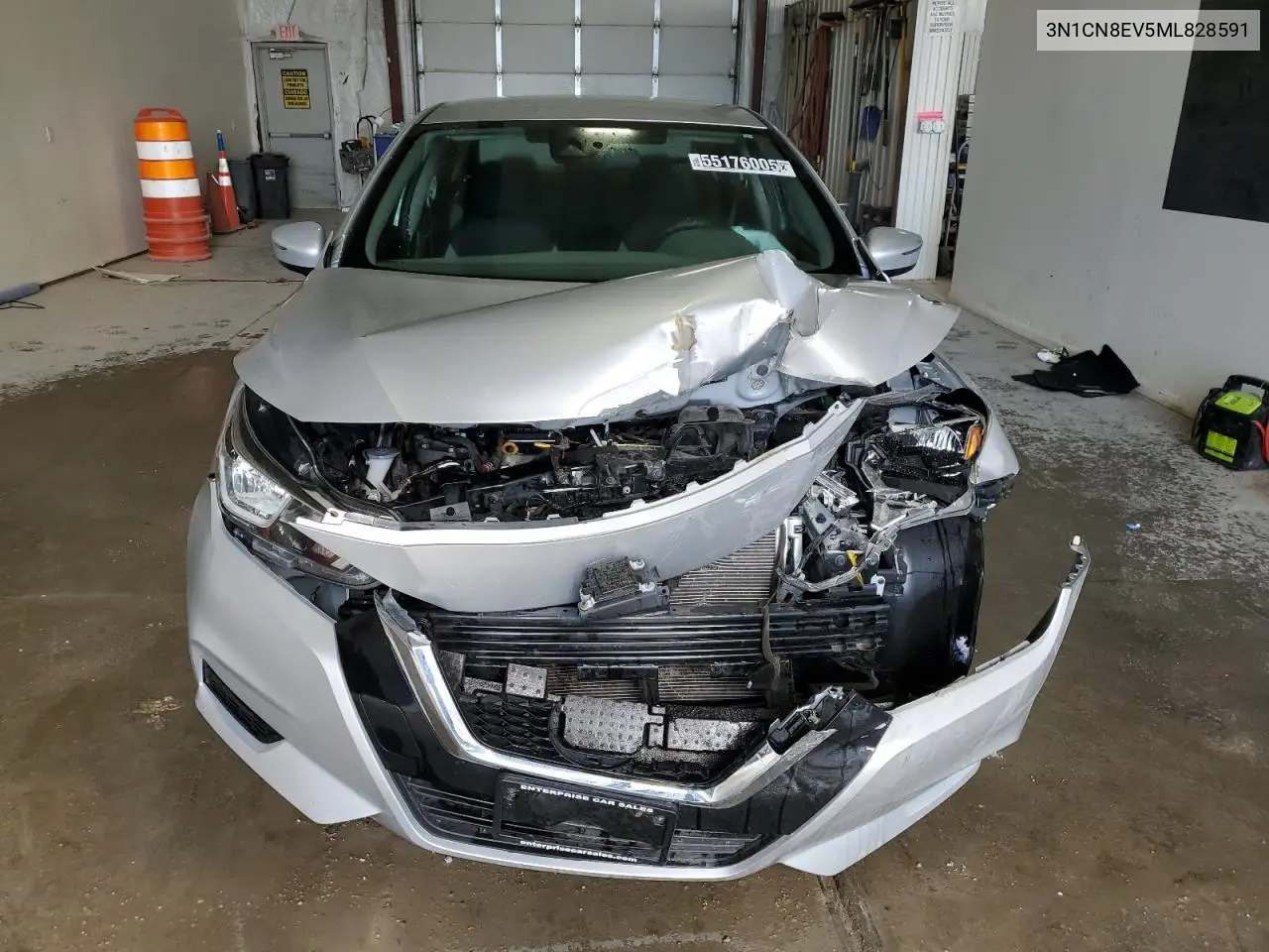2021 Nissan Versa Sv VIN: 3N1CN8EV5ML828591 Lot: 55176005