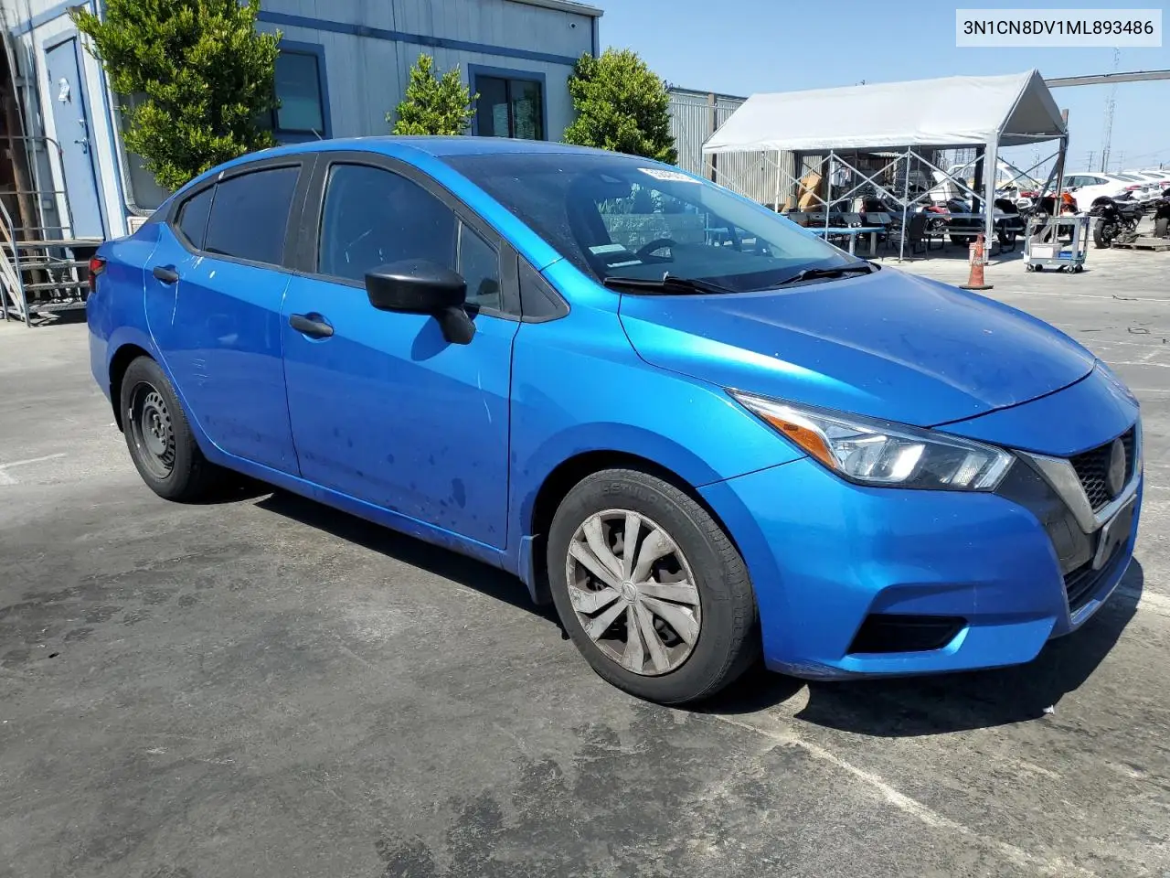 2021 Nissan Versa S VIN: 3N1CN8DV1ML893486 Lot: 55846015