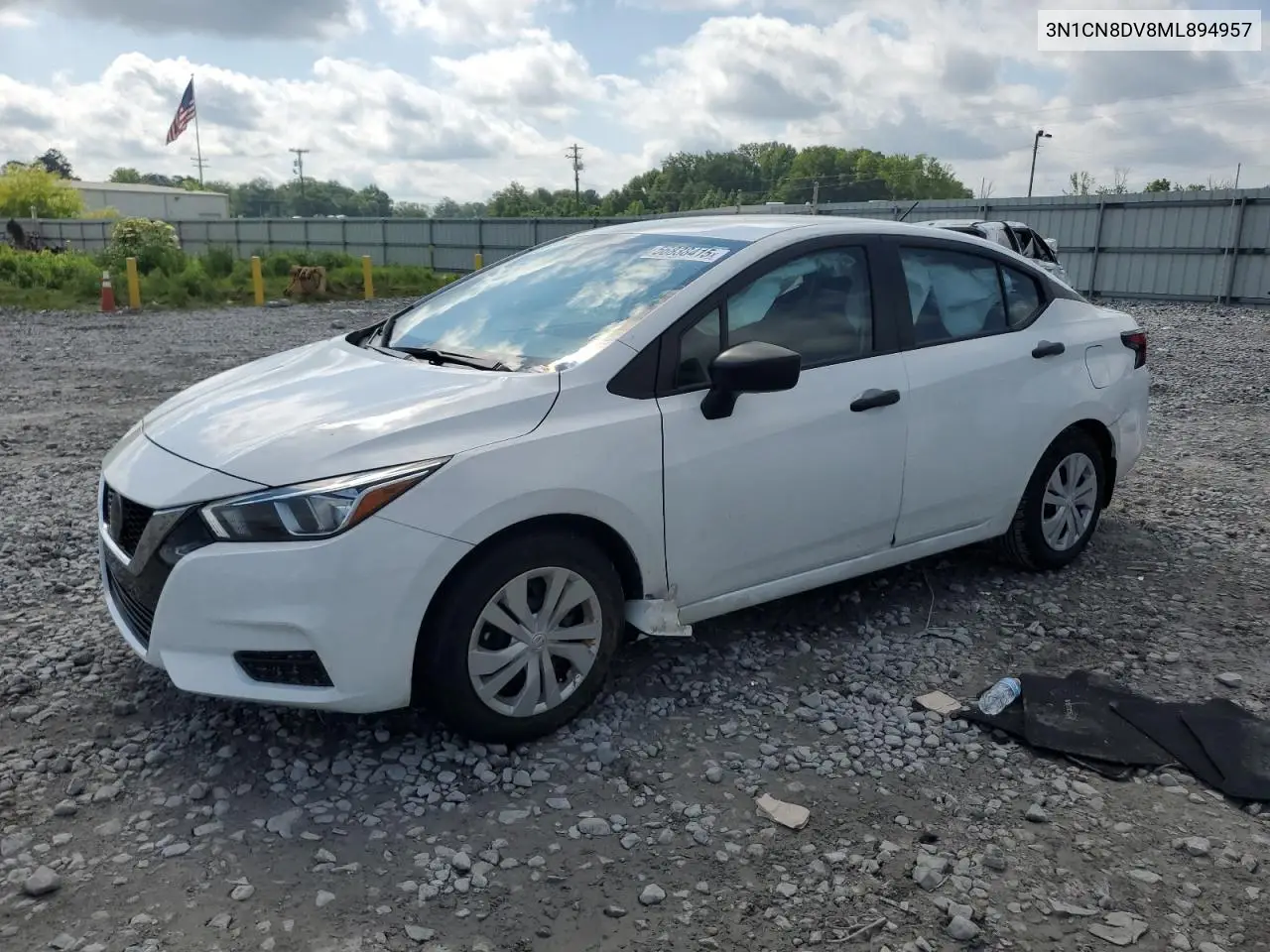2021 Nissan Versa S VIN: 3N1CN8DV8ML894957 Lot: 56838415