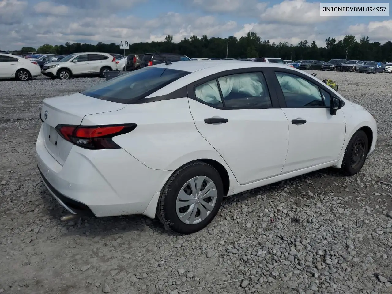 2021 Nissan Versa S VIN: 3N1CN8DV8ML894957 Lot: 56838415