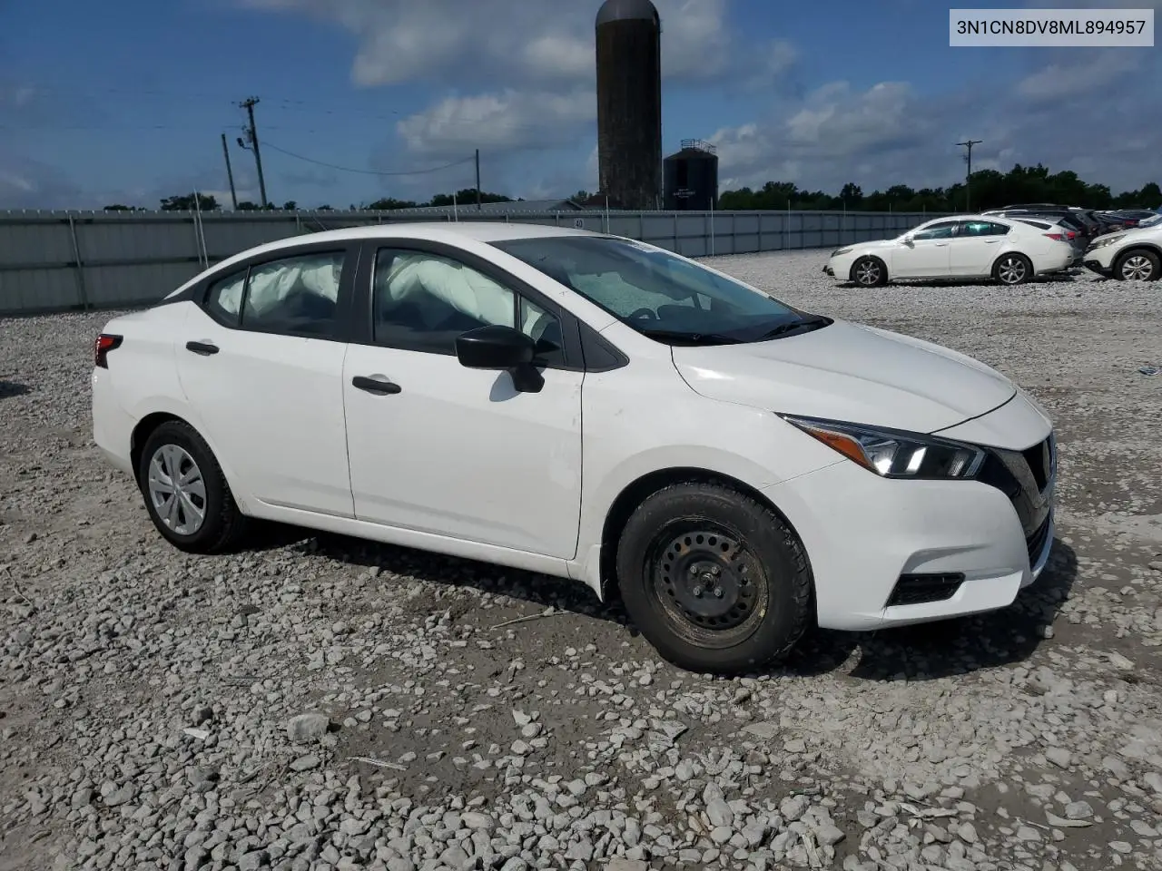 2021 Nissan Versa S VIN: 3N1CN8DV8ML894957 Lot: 56838415