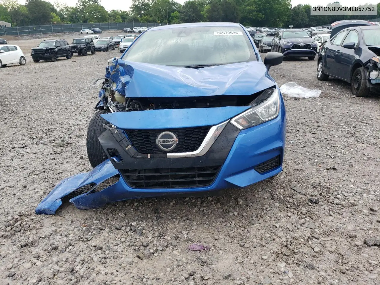 2021 Nissan Versa S VIN: 3N1CN8DV3ML857752 Lot: 56979695