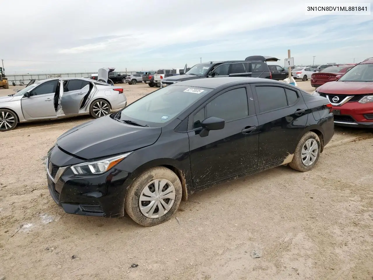2021 Nissan Versa S VIN: 3N1CN8DV1ML881841 Lot: 62170835