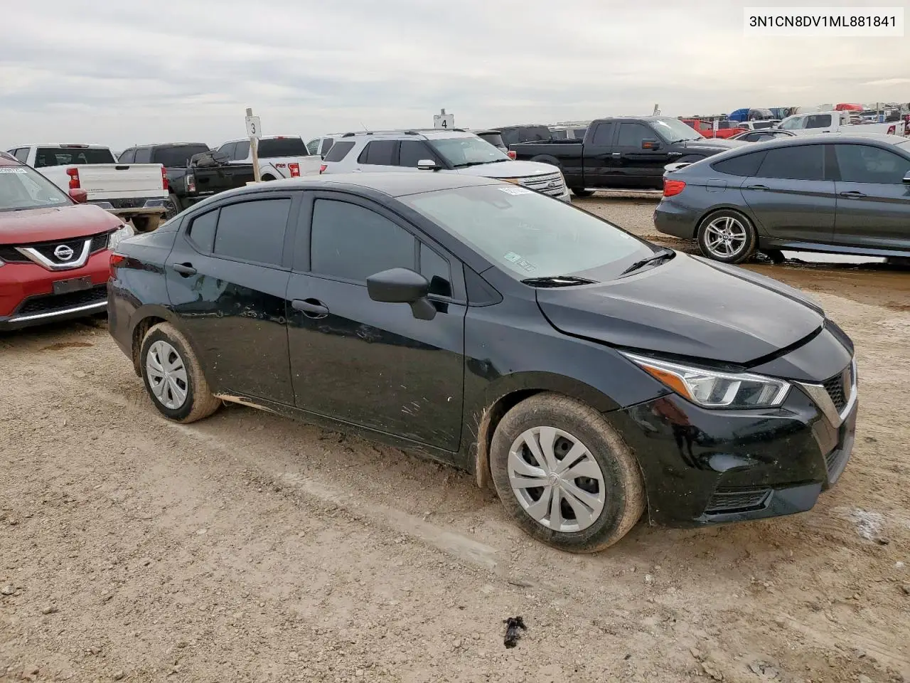 2021 Nissan Versa S VIN: 3N1CN8DV1ML881841 Lot: 62170835