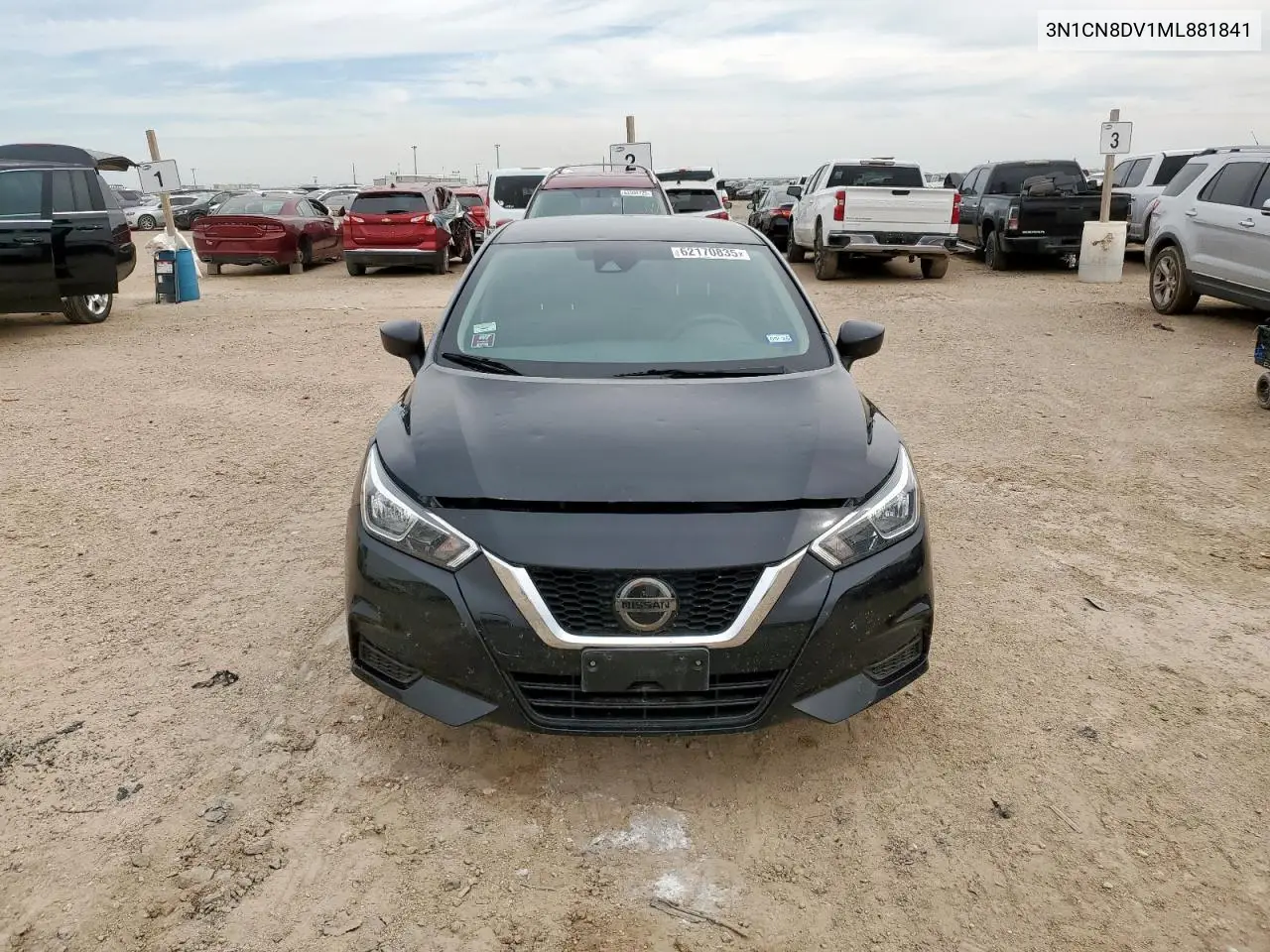 2021 Nissan Versa S VIN: 3N1CN8DV1ML881841 Lot: 62170835