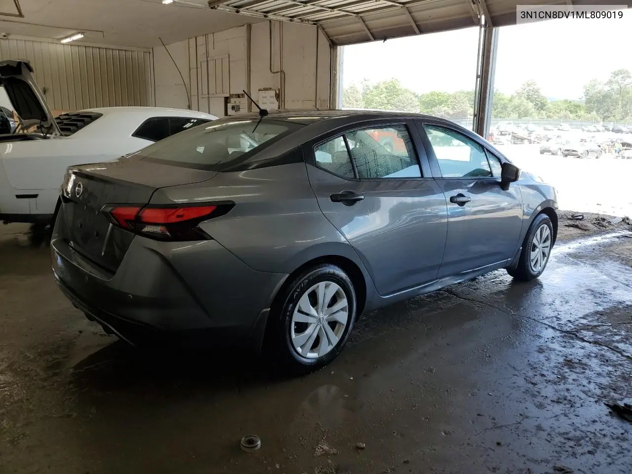 2021 Nissan Versa S VIN: 3N1CN8DV1ML809019 Lot: 62943275