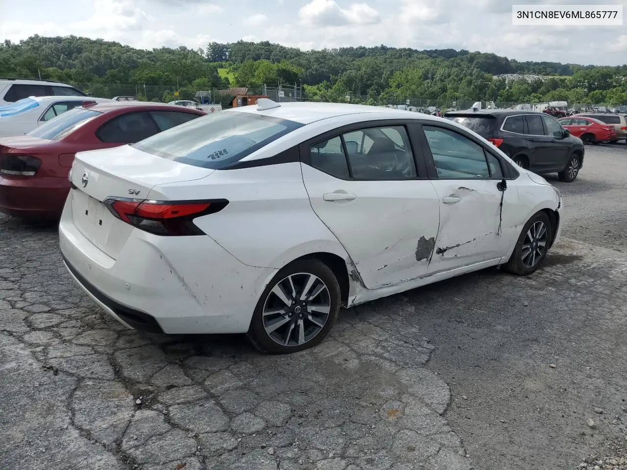 2021 Nissan Versa Sv VIN: 3N1CN8EV6ML865777 Lot: 63016305