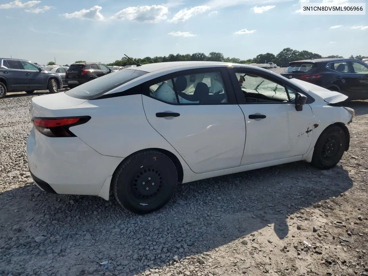 2021 Nissan Versa S VIN: 3N1CN8DV5ML906966 Lot: 63271795