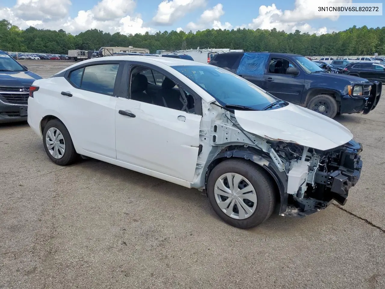 2025 Nissan Versa S VIN: 3N1CN8DV6SL820272 Lot: 61079395