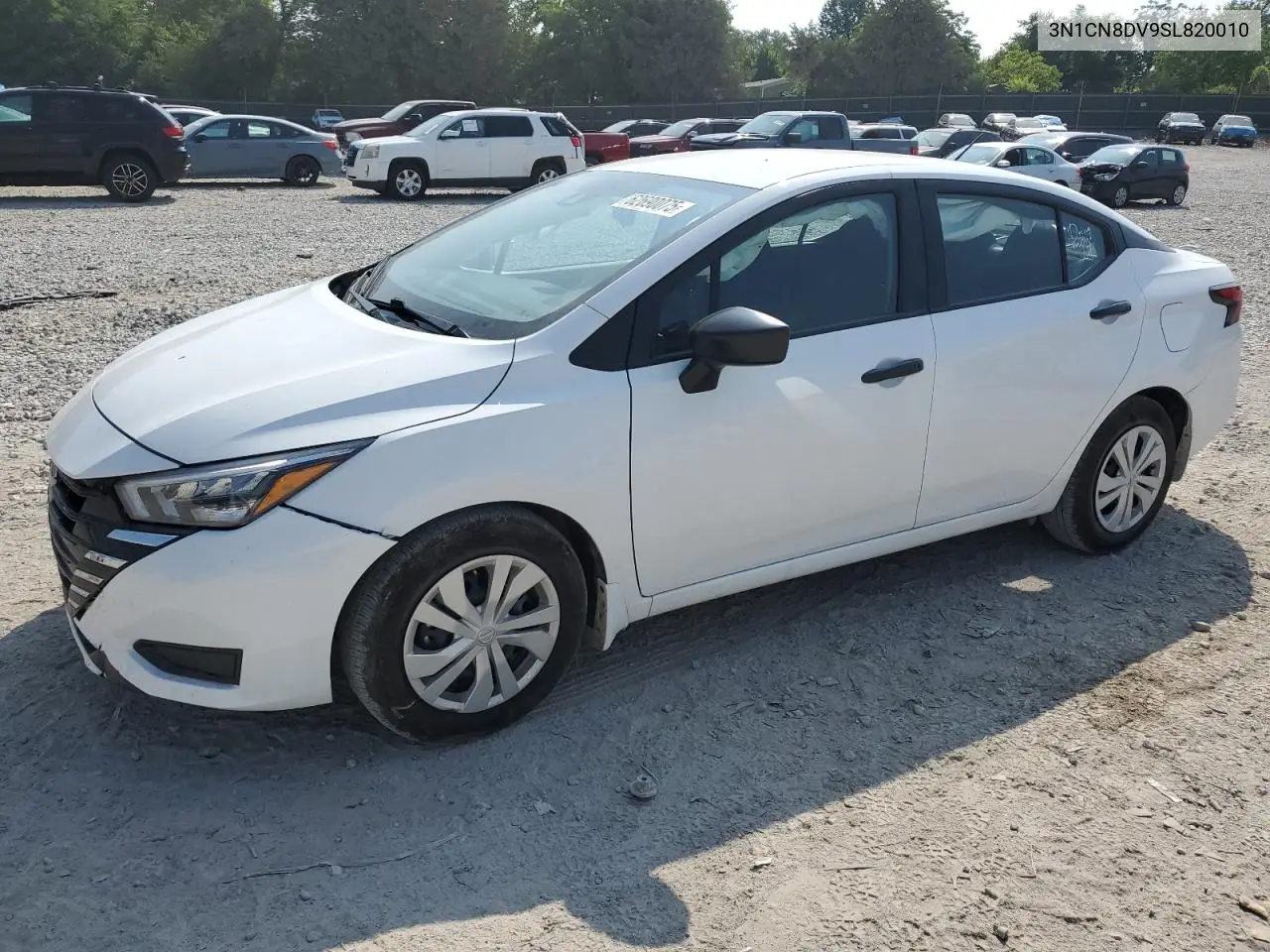 2025 Nissan Versa S VIN: 3N1CN8DV9SL820010 Lot: 62690075