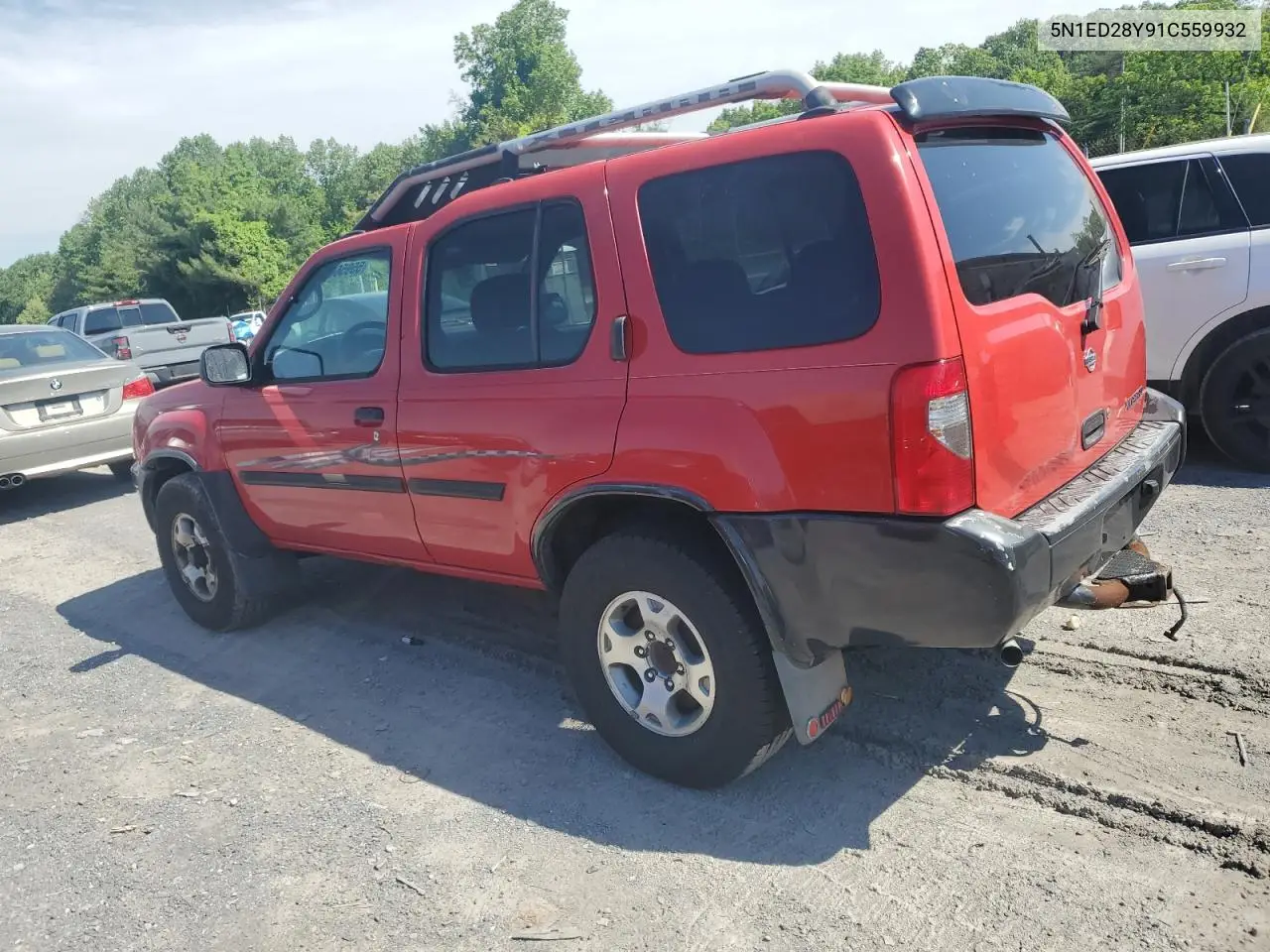 2001 Nissan Xterra Xe VIN: 5N1ED28Y91C559932 Lot: 55956625