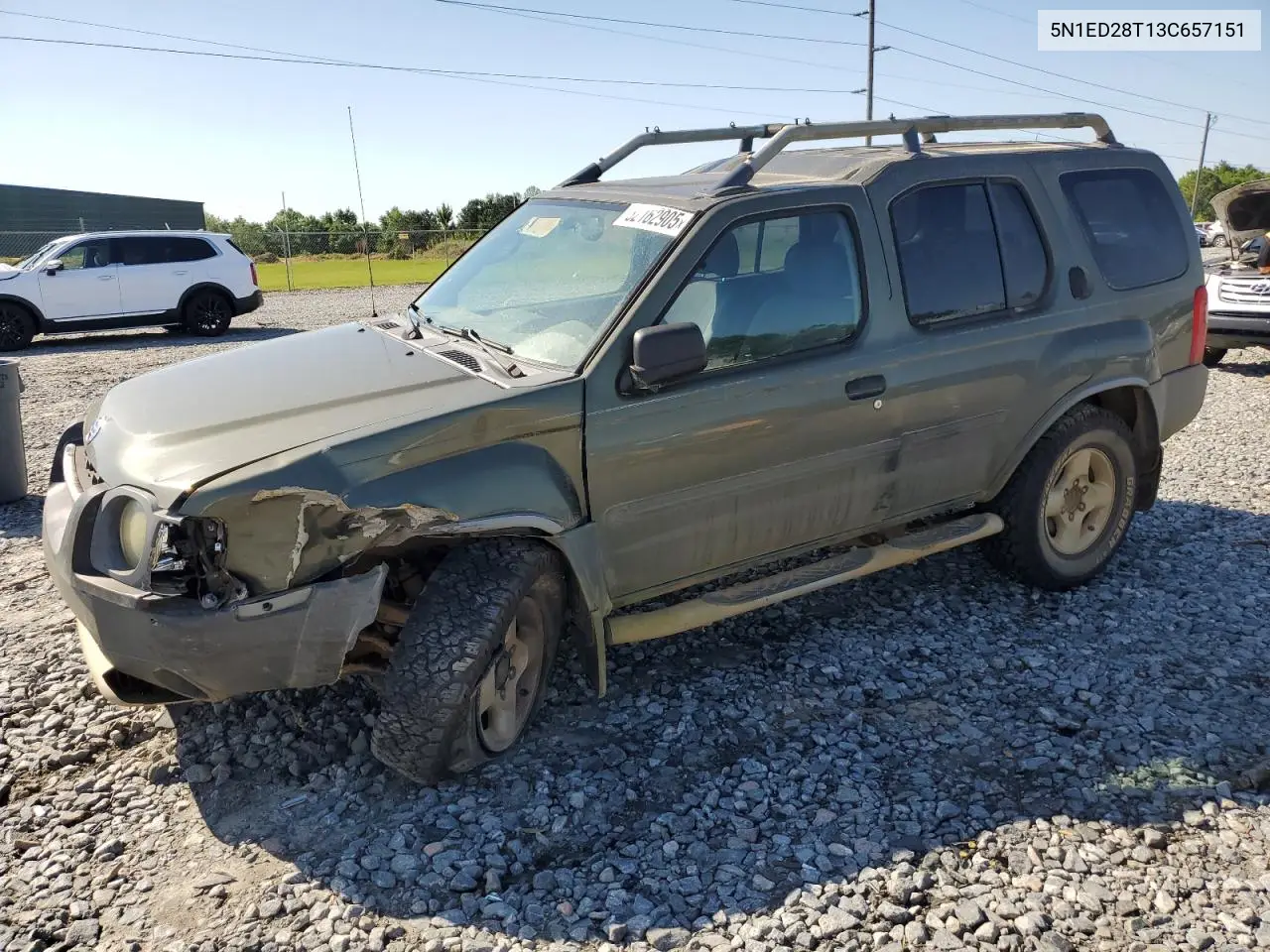 2003 Nissan Xterra Xe VIN: 5N1ED28T13C657151 Lot: 52162905