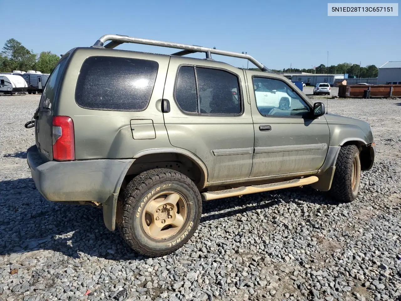 2003 Nissan Xterra Xe VIN: 5N1ED28T13C657151 Lot: 52162905