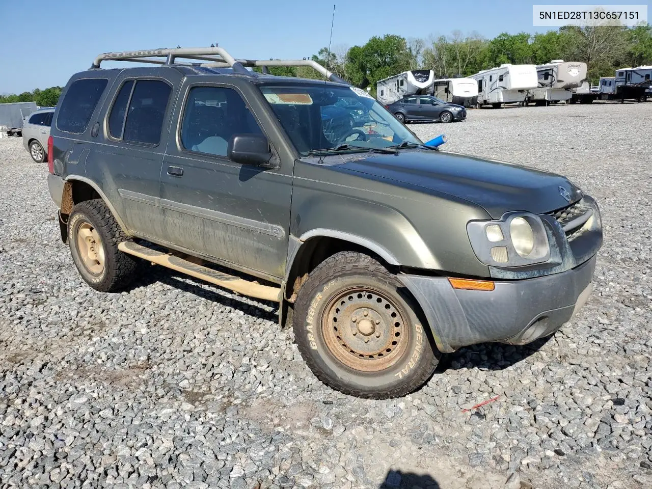 2003 Nissan Xterra Xe VIN: 5N1ED28T13C657151 Lot: 52162905