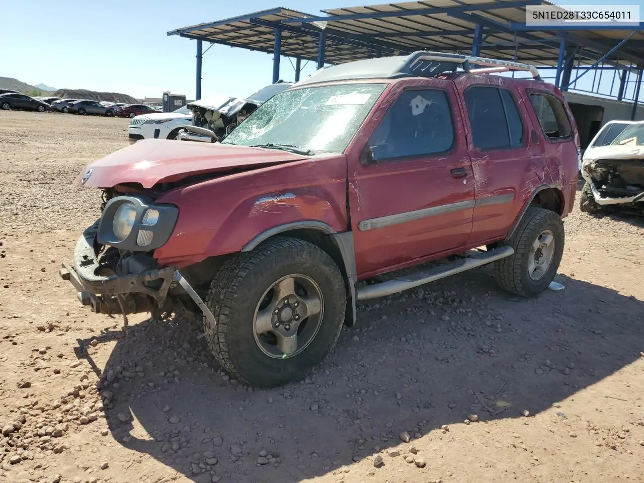 2003 Nissan Xterra Xe VIN: 5N1ED28T33C654011 Lot: 62138855