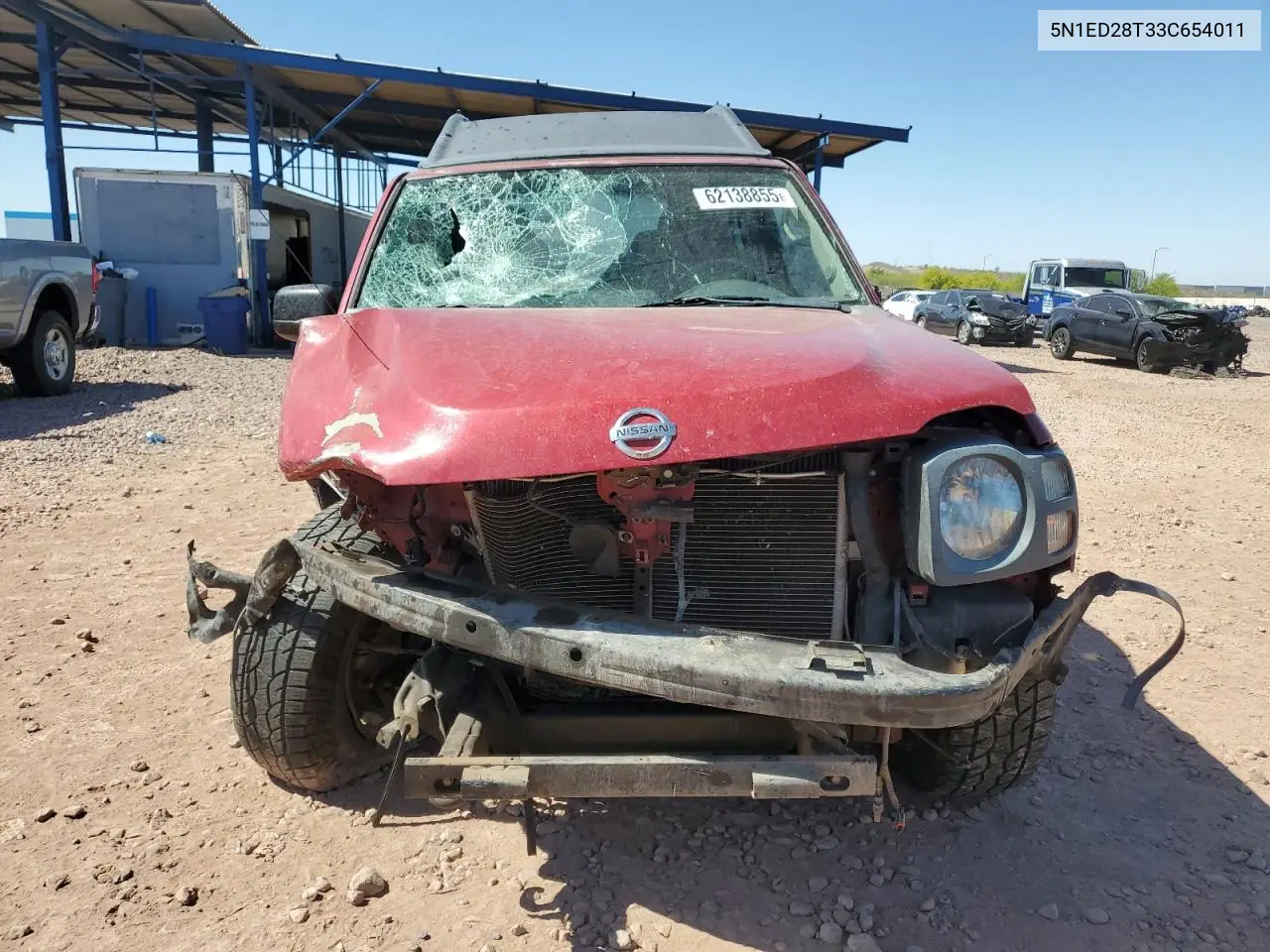 2003 Nissan Xterra Xe VIN: 5N1ED28T33C654011 Lot: 62138855