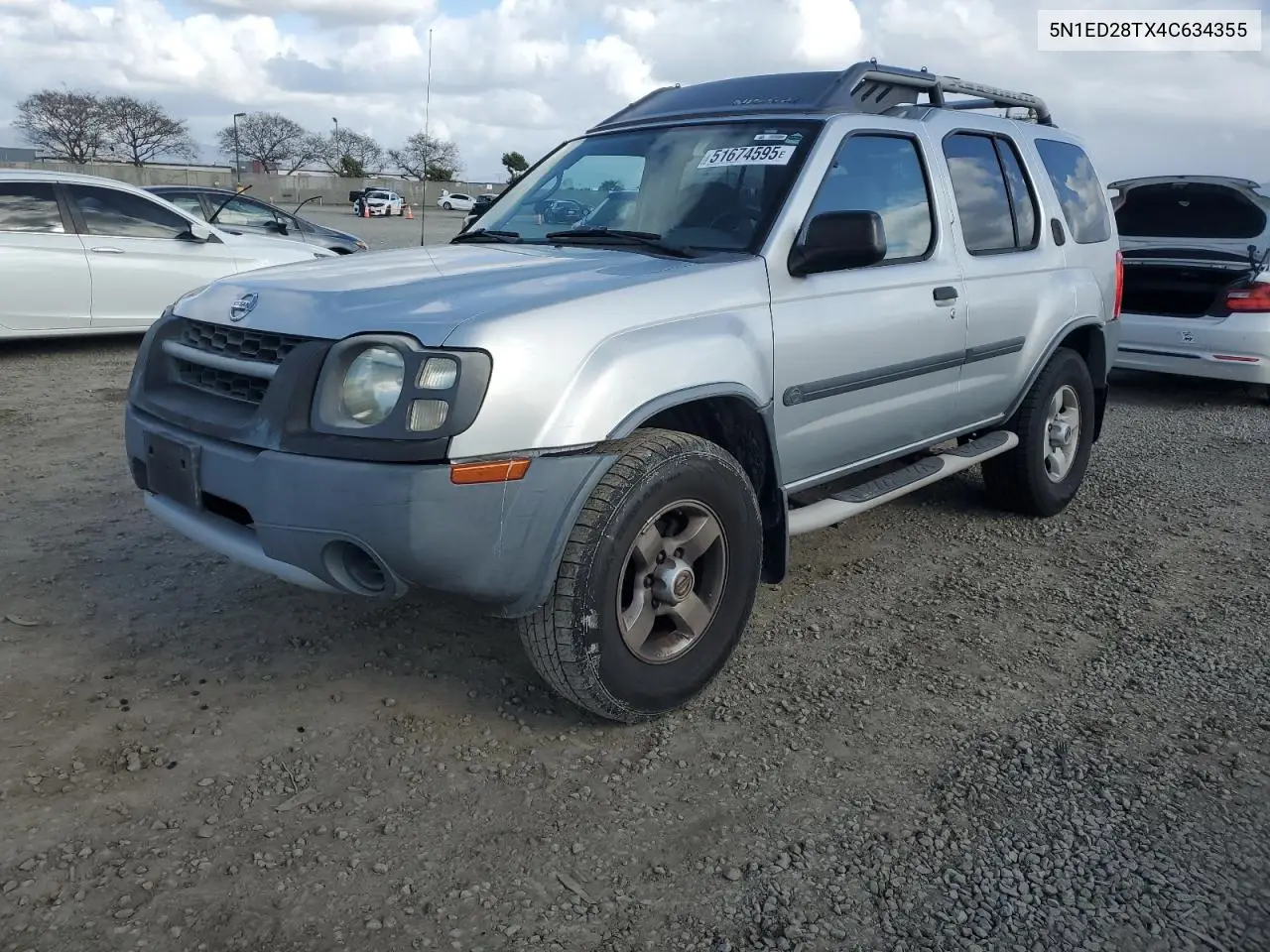 2004 Nissan Xterra Xe VIN: 5N1ED28TX4C634355 Lot: 51674595