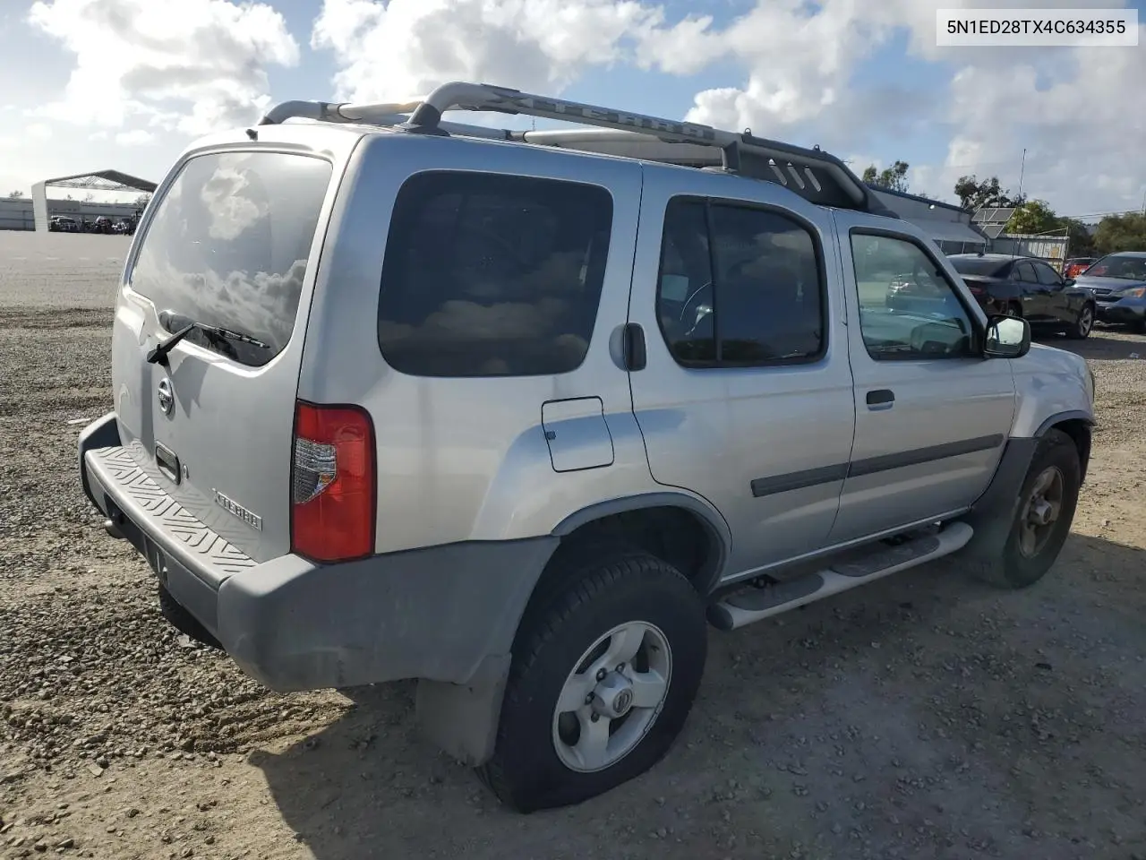 2004 Nissan Xterra Xe VIN: 5N1ED28TX4C634355 Lot: 51674595