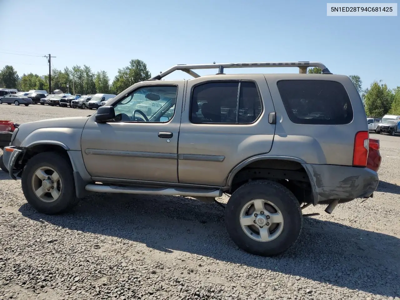 2004 Nissan Xterra Xe VIN: 5N1ED28T94C681425 Lot: 65258755