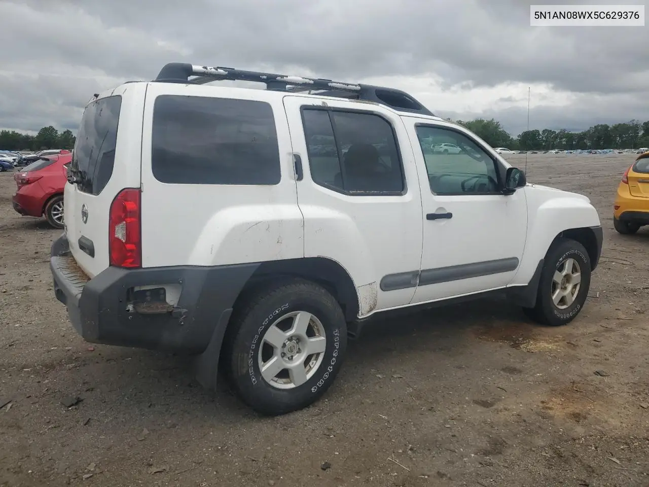 2005 Nissan Xterra Off Road VIN: 5N1AN08WX5C629376 Lot: 56478535