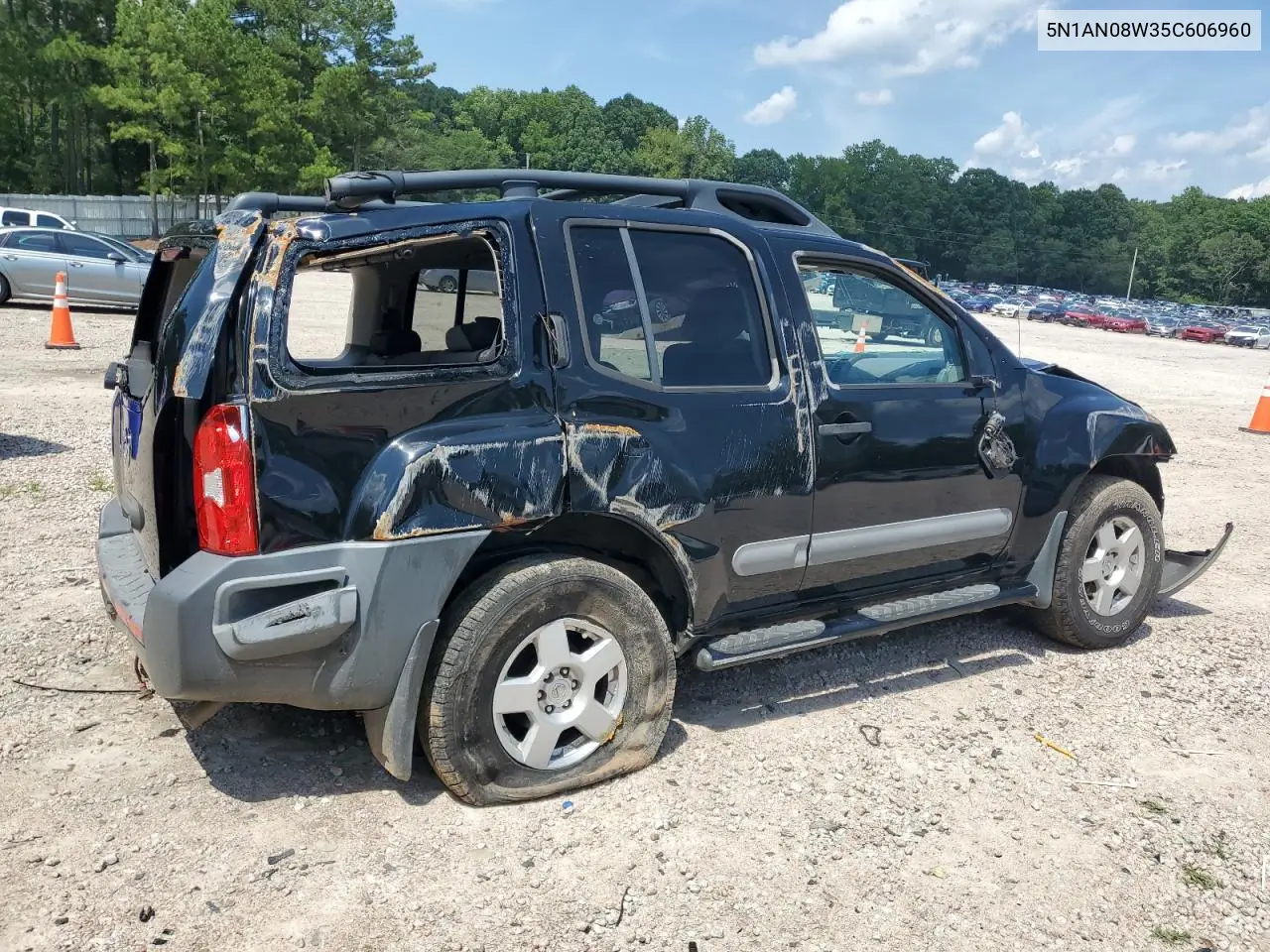 2005 Nissan Xterra Off Road VIN: 5N1AN08W35C606960 Lot: 62385805