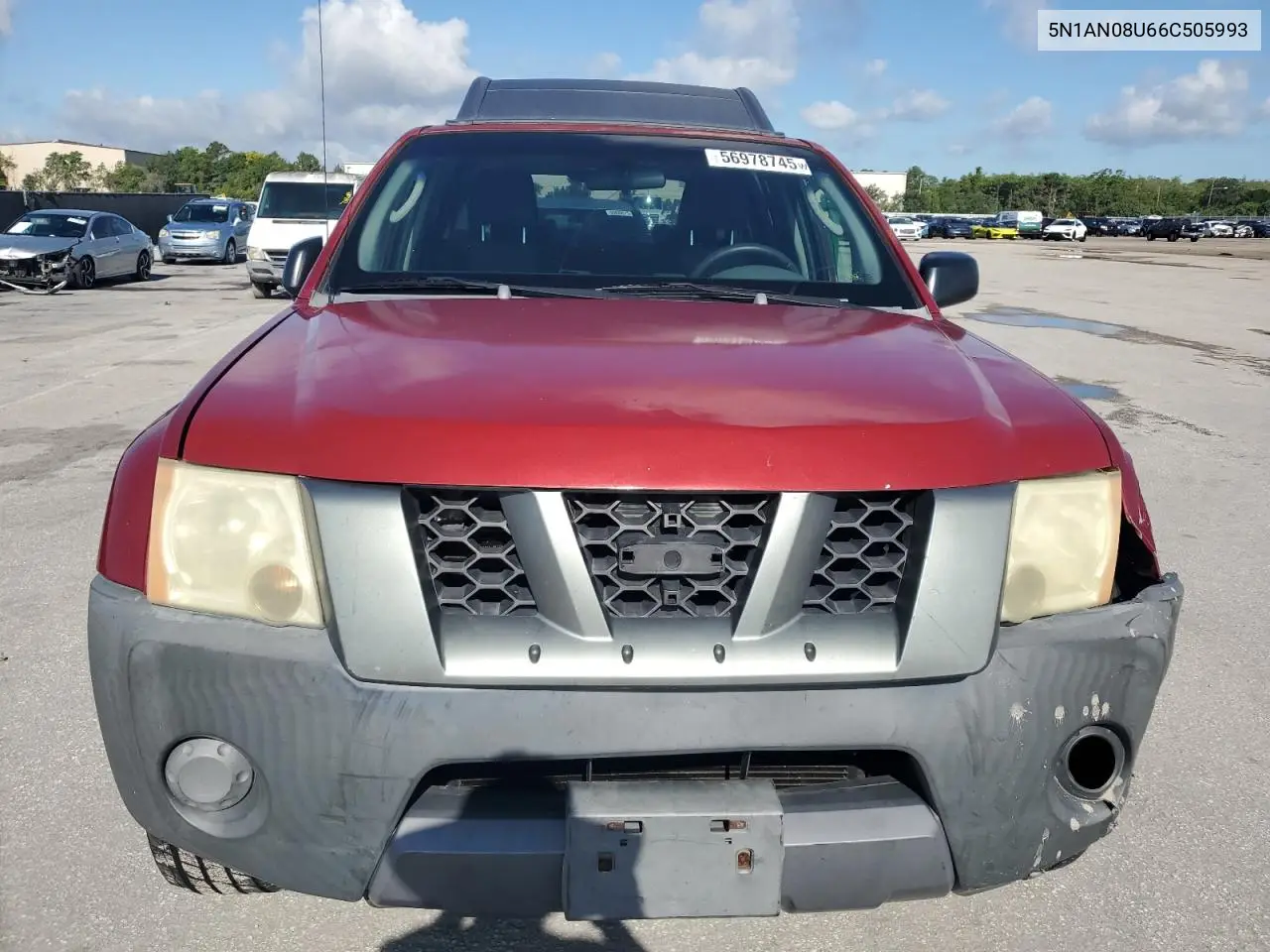 2006 Nissan Xterra Off Road VIN: 5N1AN08U66C505993 Lot: 56978745