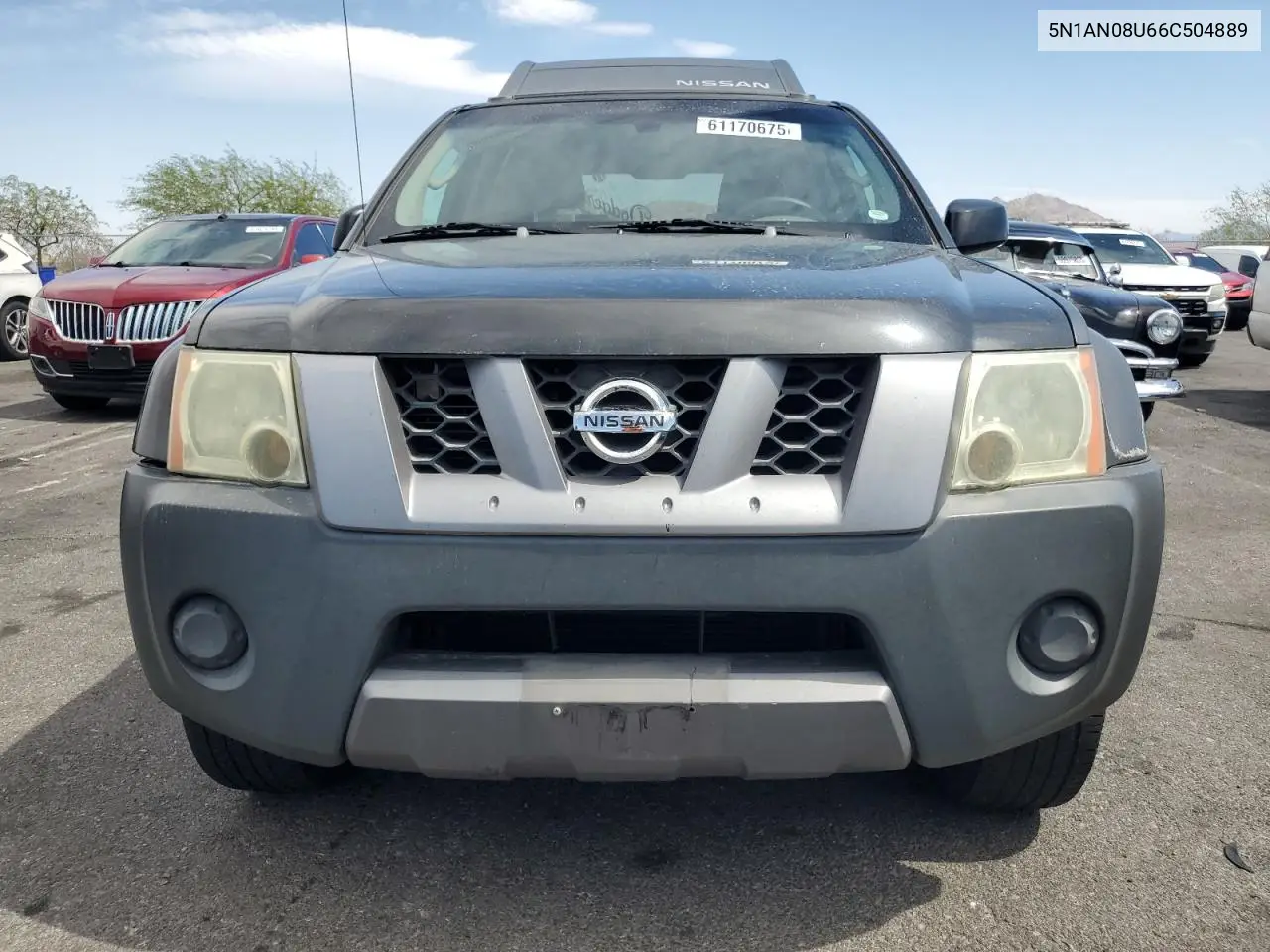 2006 Nissan Xterra Off Road VIN: 5N1AN08U66C504889 Lot: 61170675