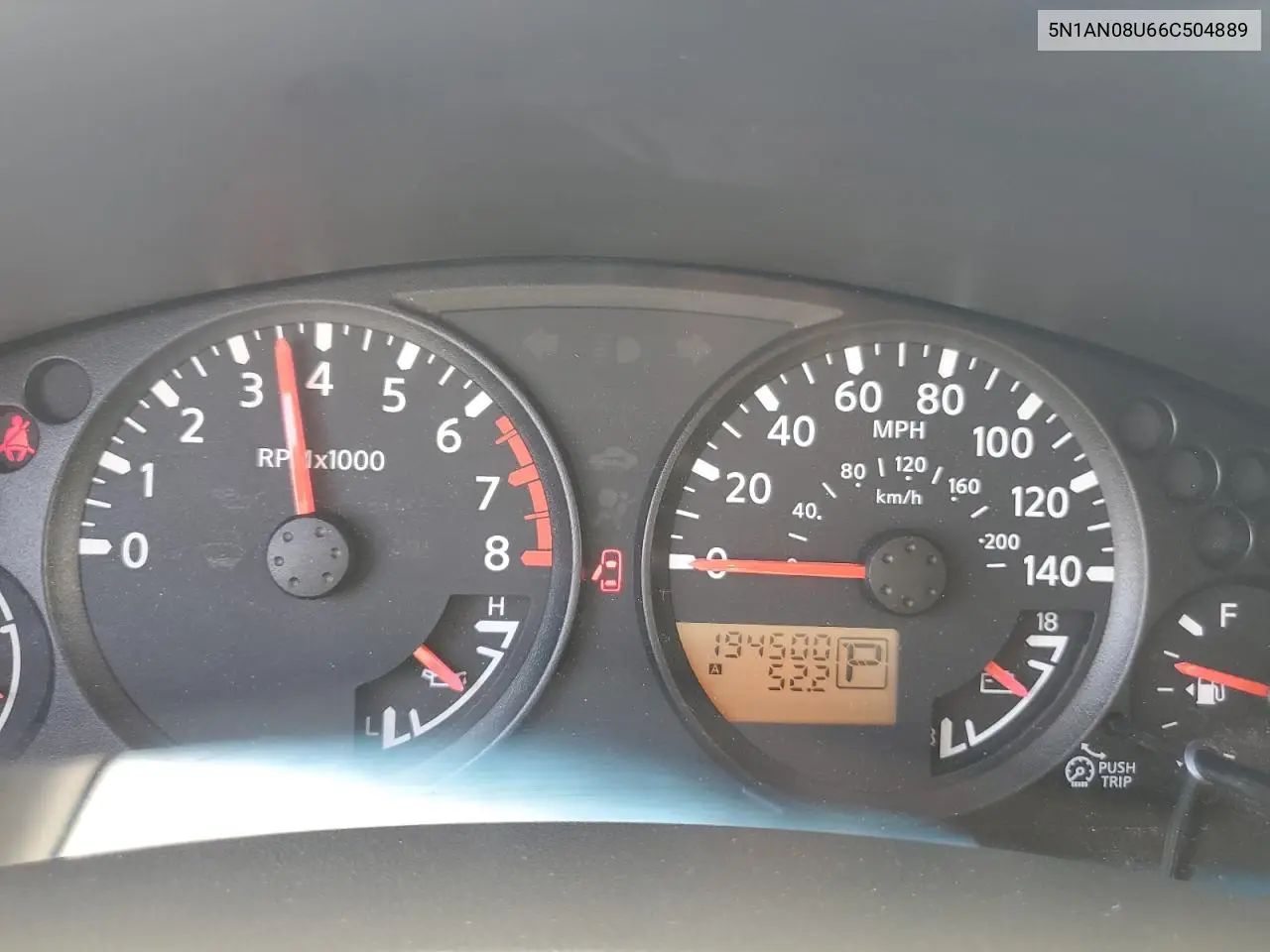 2006 Nissan Xterra Off Road VIN: 5N1AN08U66C504889 Lot: 61170675