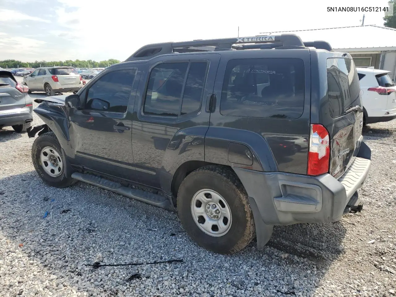 2006 Nissan Xterra Off Road VIN: 5N1AN08U16C512141 Lot: 62893655