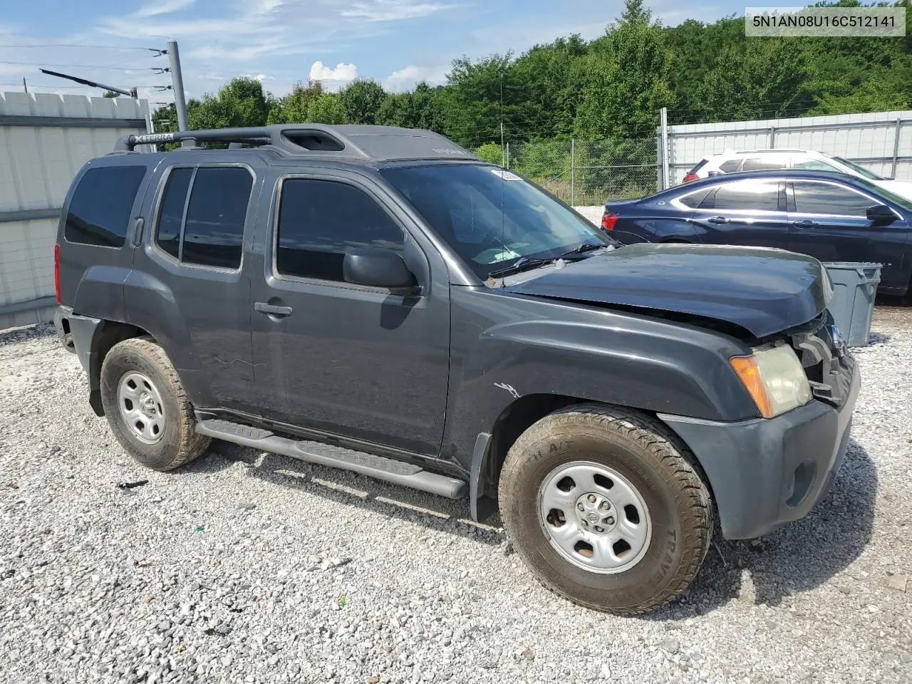 2006 Nissan Xterra Off Road VIN: 5N1AN08U16C512141 Lot: 62893655