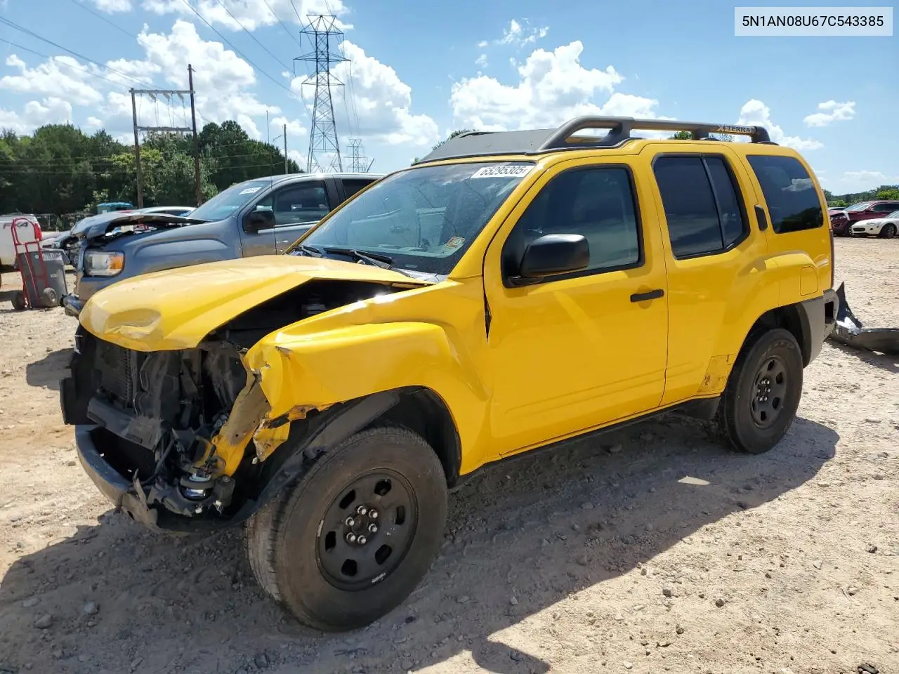 2007 Nissan Xterra Off Road VIN: 5N1AN08U67C543385 Lot: 65295305