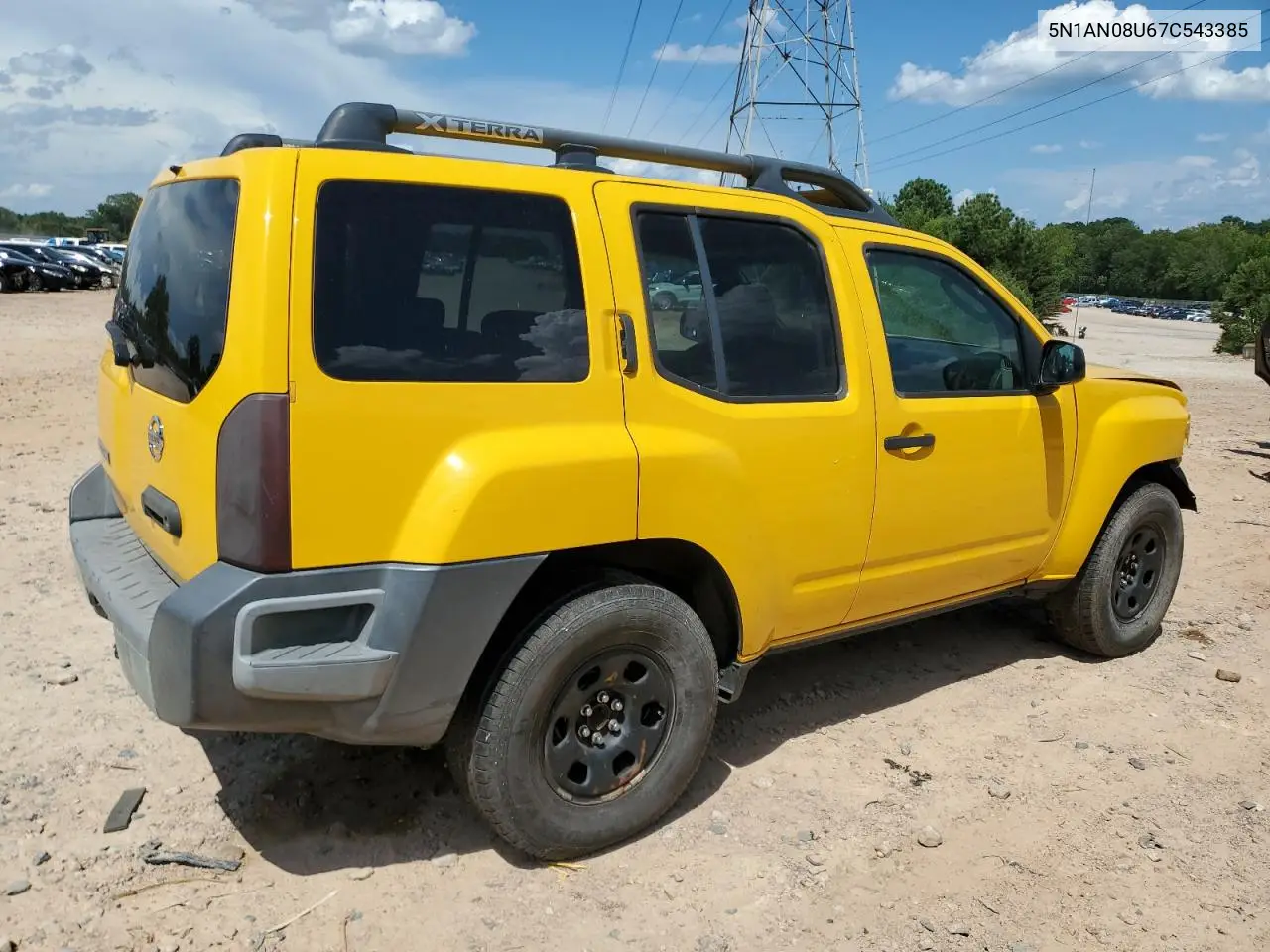 2007 Nissan Xterra Off Road VIN: 5N1AN08U67C543385 Lot: 65295305