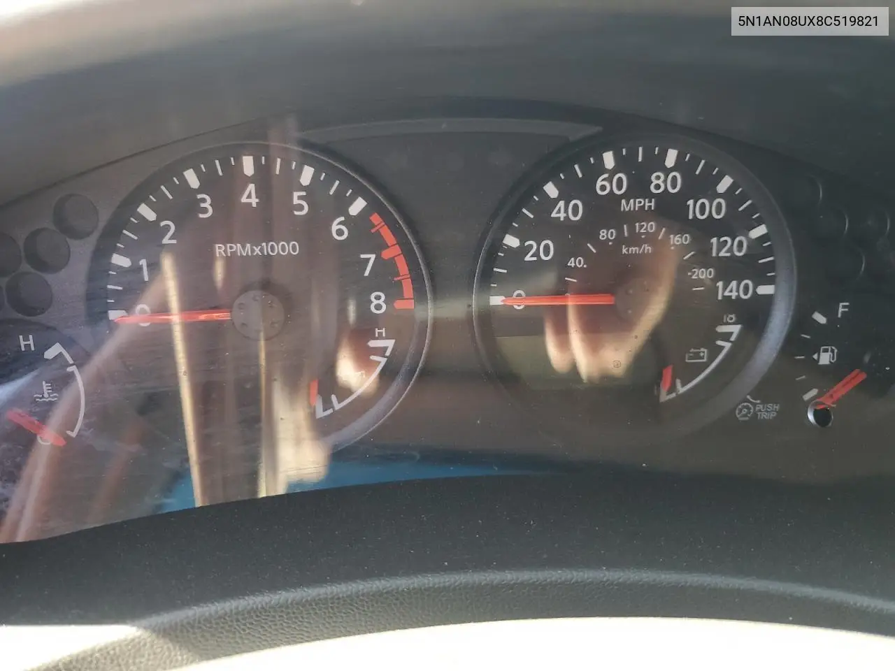 2008 Nissan Xterra Off Road VIN: 5N1AN08UX8C519821 Lot: 58737315