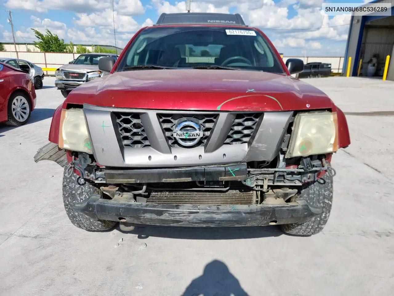 2008 Nissan Xterra Off Road VIN: 5N1AN08U68C536289 Lot: 62176755