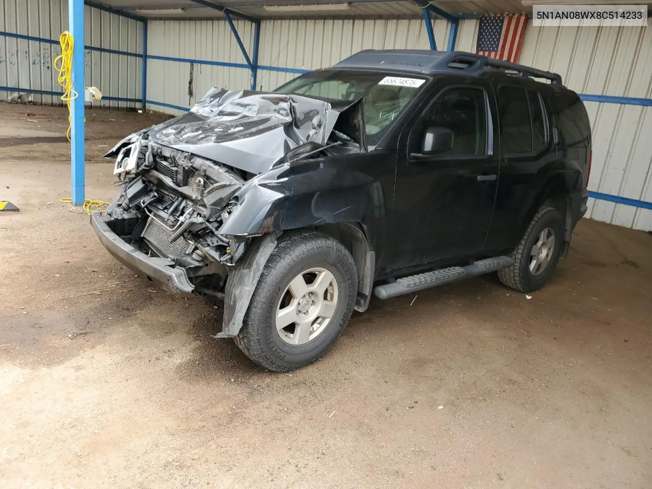 2008 Nissan Xterra Off Road VIN: 5N1AN08WX8C514233 Lot: 65624875