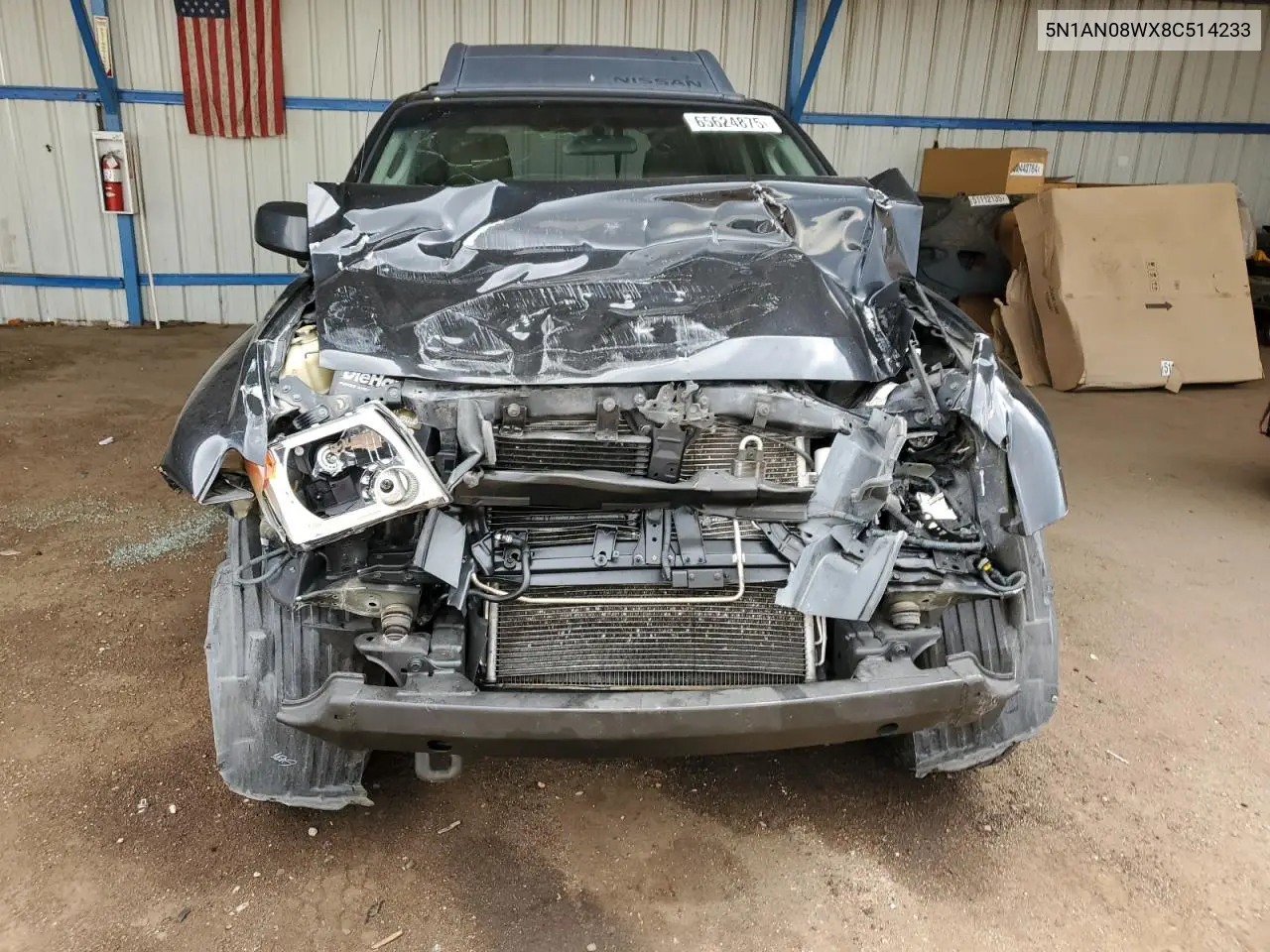 2008 Nissan Xterra Off Road VIN: 5N1AN08WX8C514233 Lot: 65624875