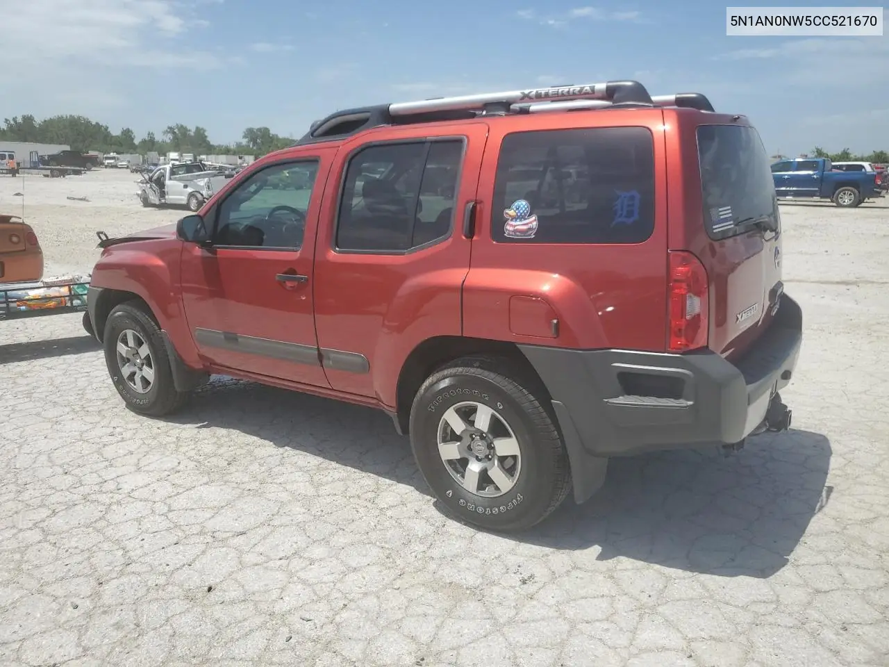 2012 Nissan Xterra Off Road VIN: 5N1AN0NW5CC521670 Lot: 62072835