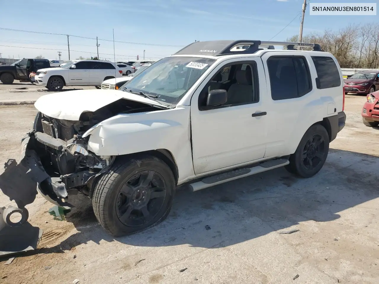 2014 Nissan Xterra X VIN: 5N1AN0NU3EN801514 Lot: 50030405