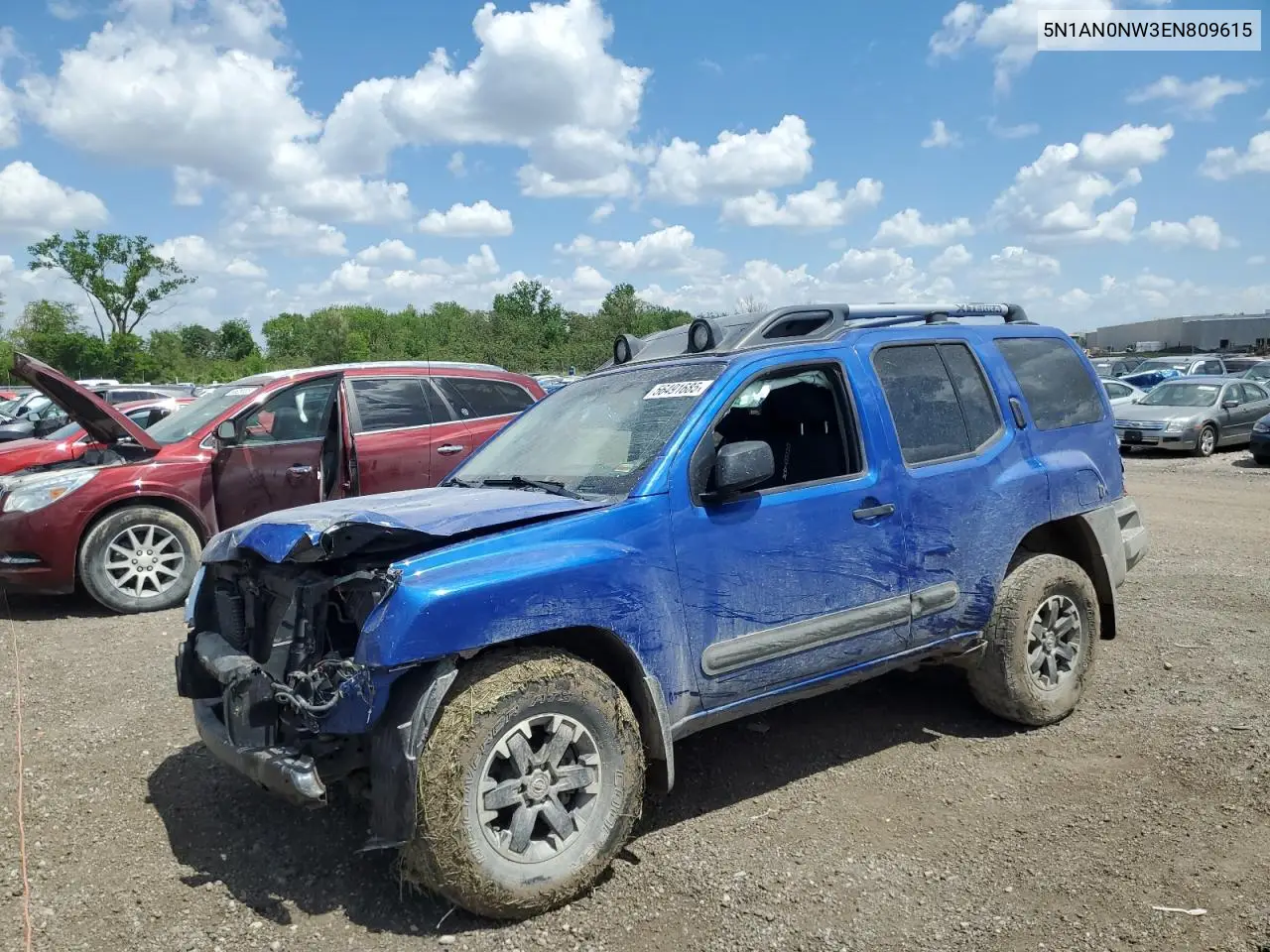 2014 Nissan Xterra X VIN: 5N1AN0NW3EN809615 Lot: 56491685